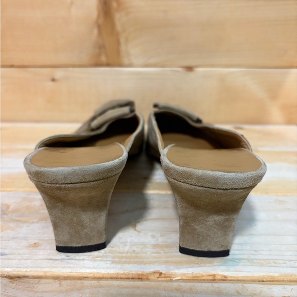 Vintage Salvatore Ferragamo leather Kitten Heel Slide Mules - Women’s 8.5 - Picture 6 of 8